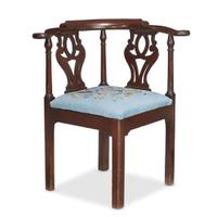 Chippendale mahogany corner chair circa 1780