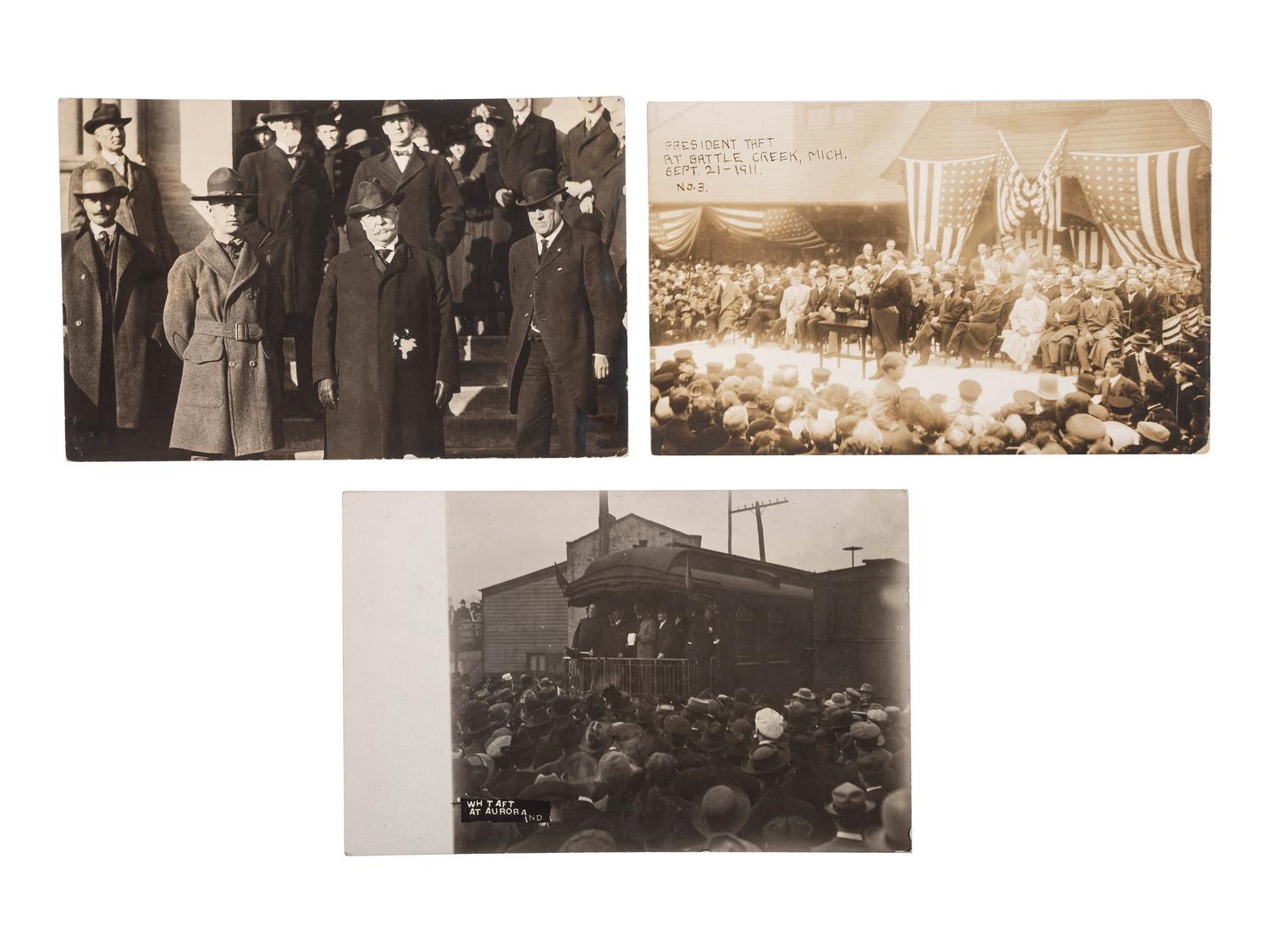 ROOSEVELT, Theodore and W.H. TAFT presidential and campaign photographs and ephemera.