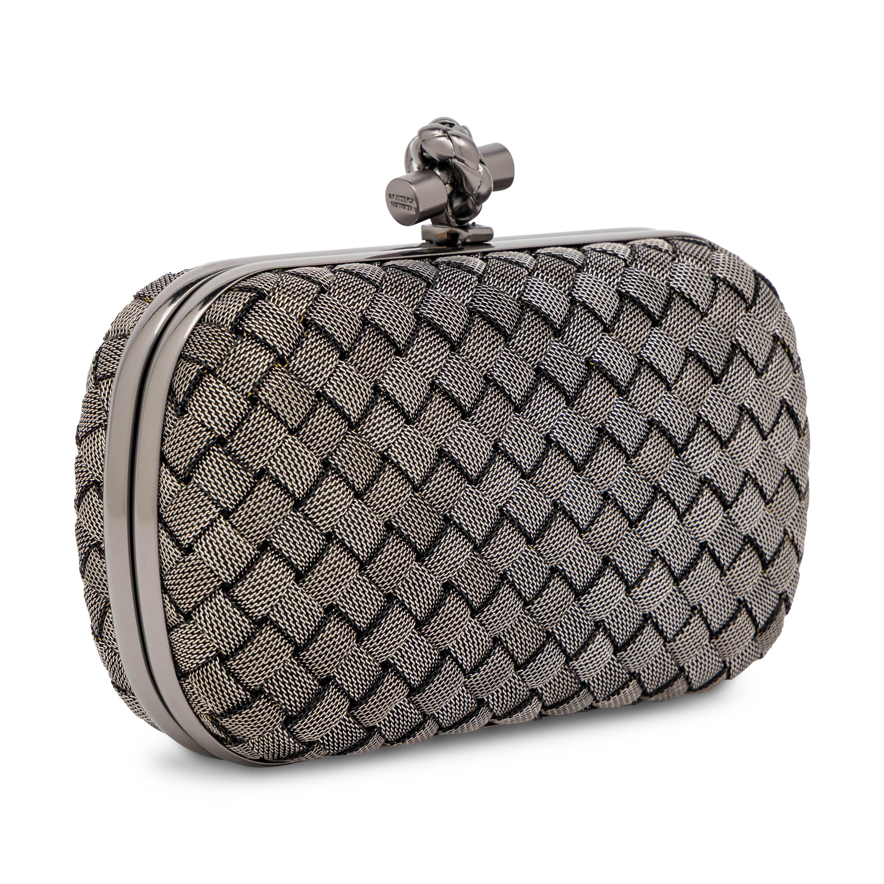 Bottega Veneta, Knot Clutch in Metal Mesh Intrecciato
