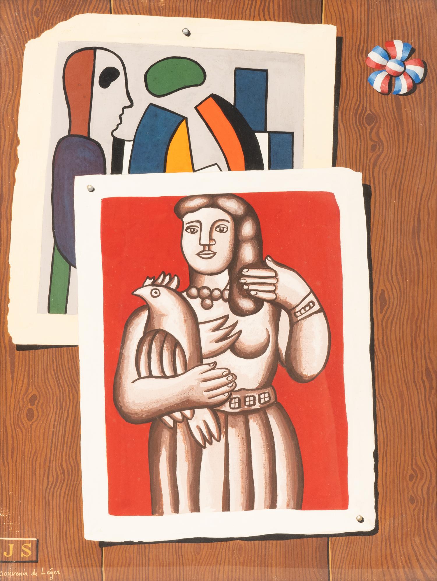 Two Italian Trompe-L'Oeil Collage Paintings — 20TH CENTURY