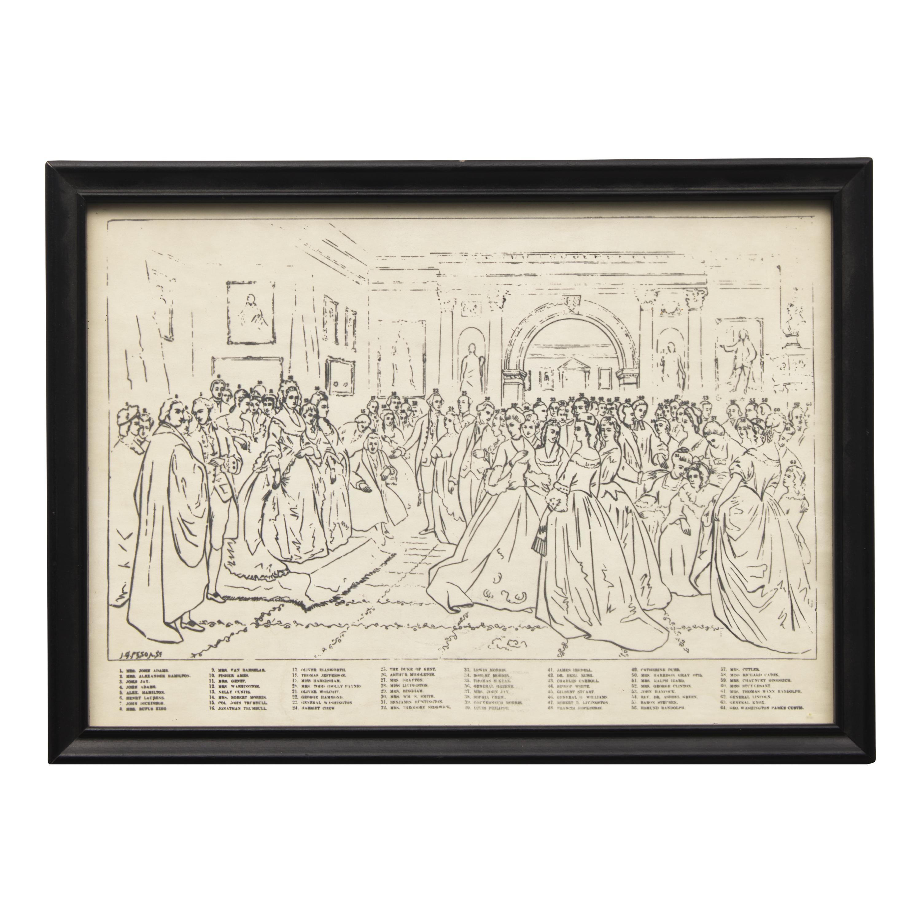 [Presidential] Huntington, D(aniel). Lady Washington's Reception. From the original Picture in the possession of A.T. Stewart Esq.