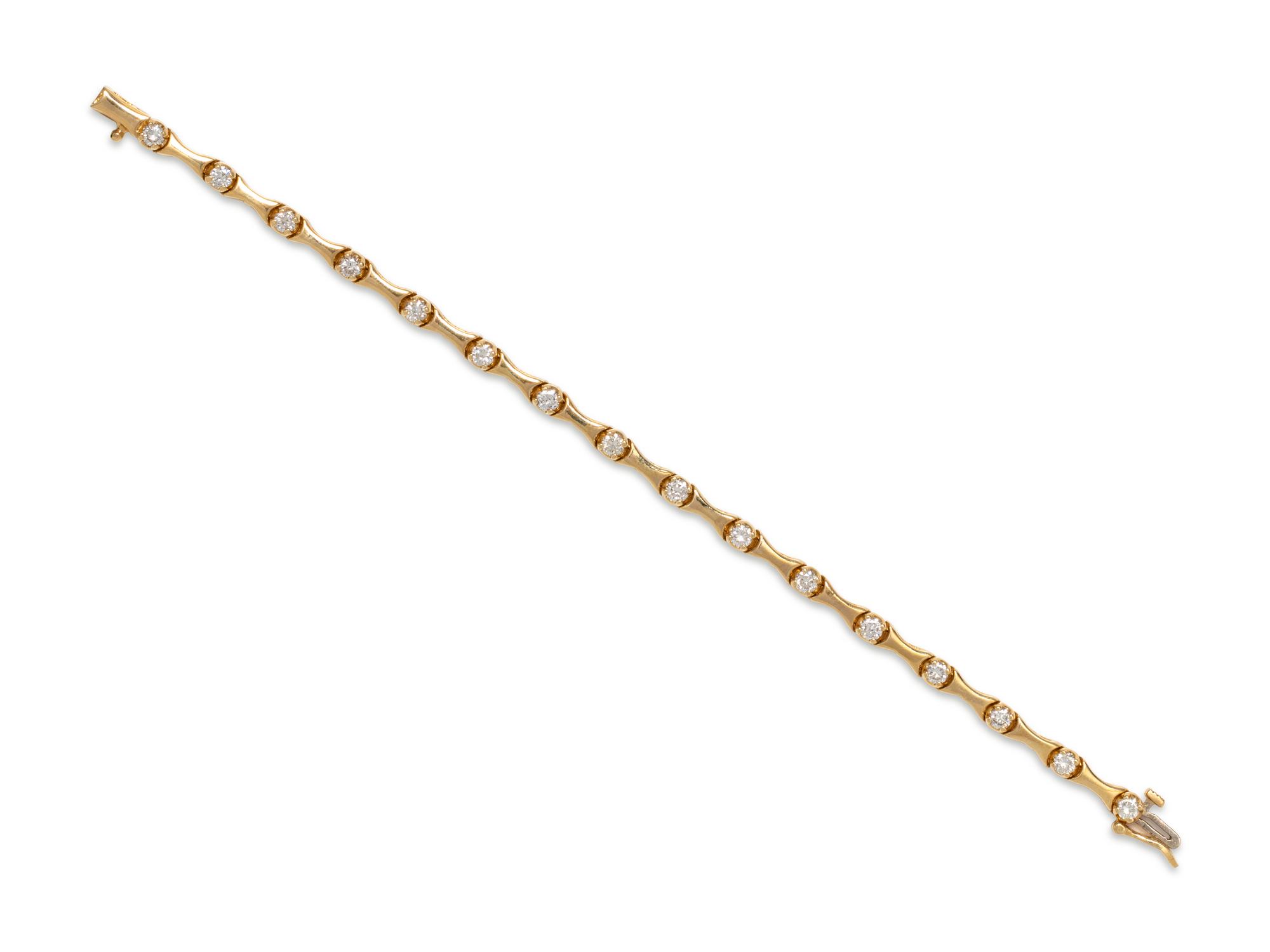 YELLOW GOLD AND DIAMOND BRACELET