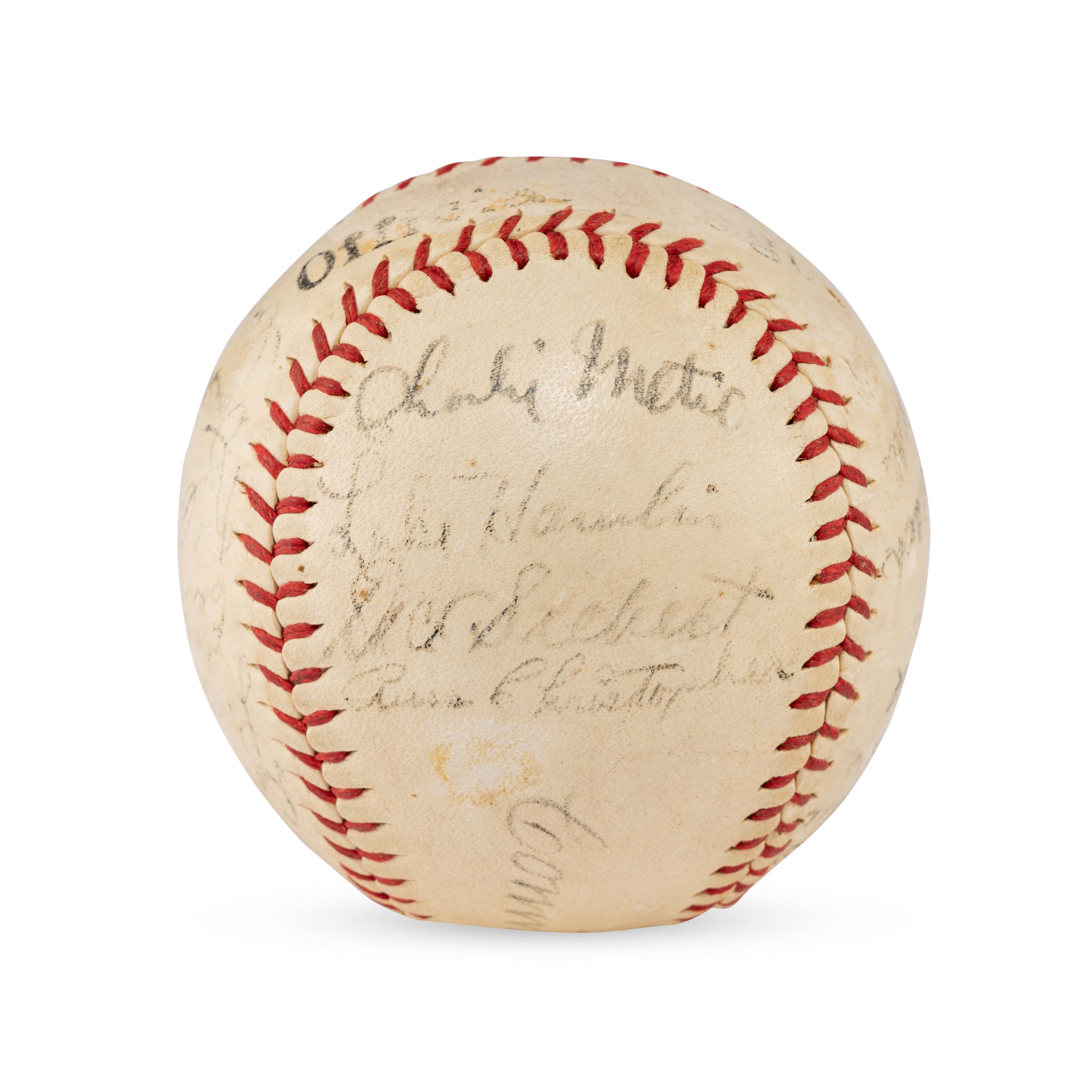 A 1944 Philadelphia Athletics Team Signed Autograph Baseball Featuring Connie Mack (Beckett Authentication Services Letter of Authenticity)