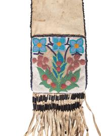 Cree Beaded Hide Tobacco Bag