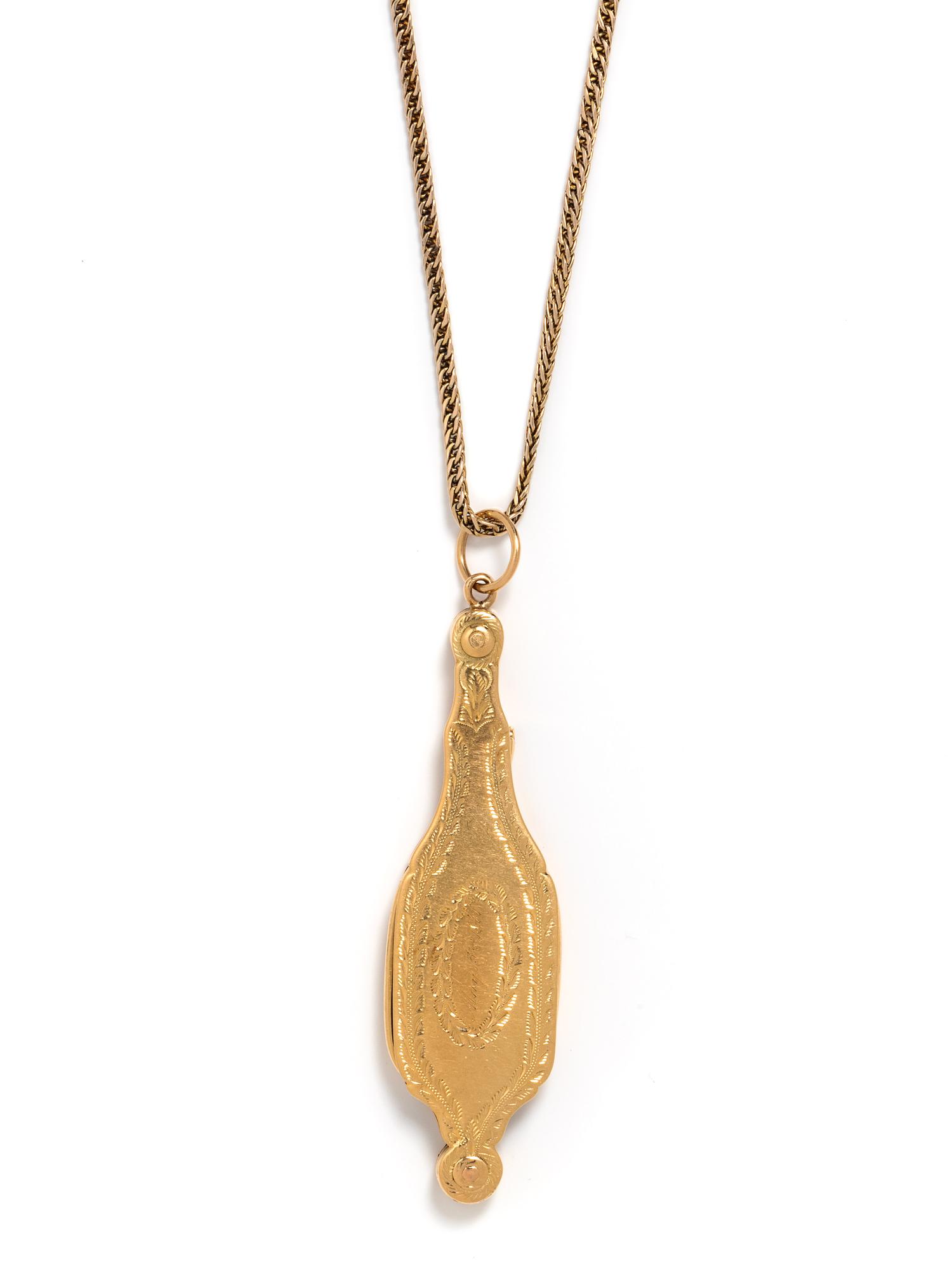 ANTIQUE, YELLOW GOLD LORGNETTE LONGCHAIN NECKLACE