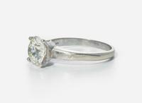 A Ladies 14K White Gold Solitaire Ring with 2.65 Carat Round Brilliant-Cut Diamond, GIA Certified