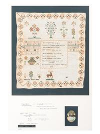 An English Needlework Embroidered Schoolgirl's Sampler