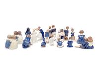 Fourteen Royal Copenhagen Porcelain Figures