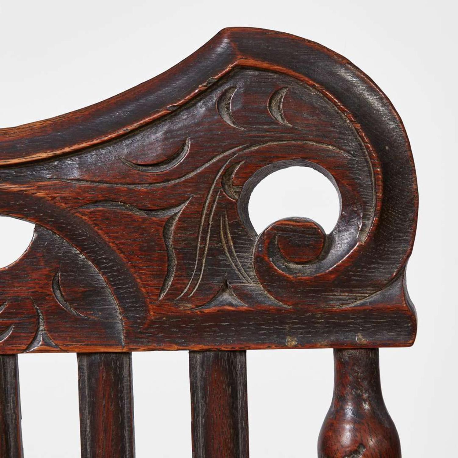 A group of three oak and walnut chairs 18th and late 19th / early 20th century