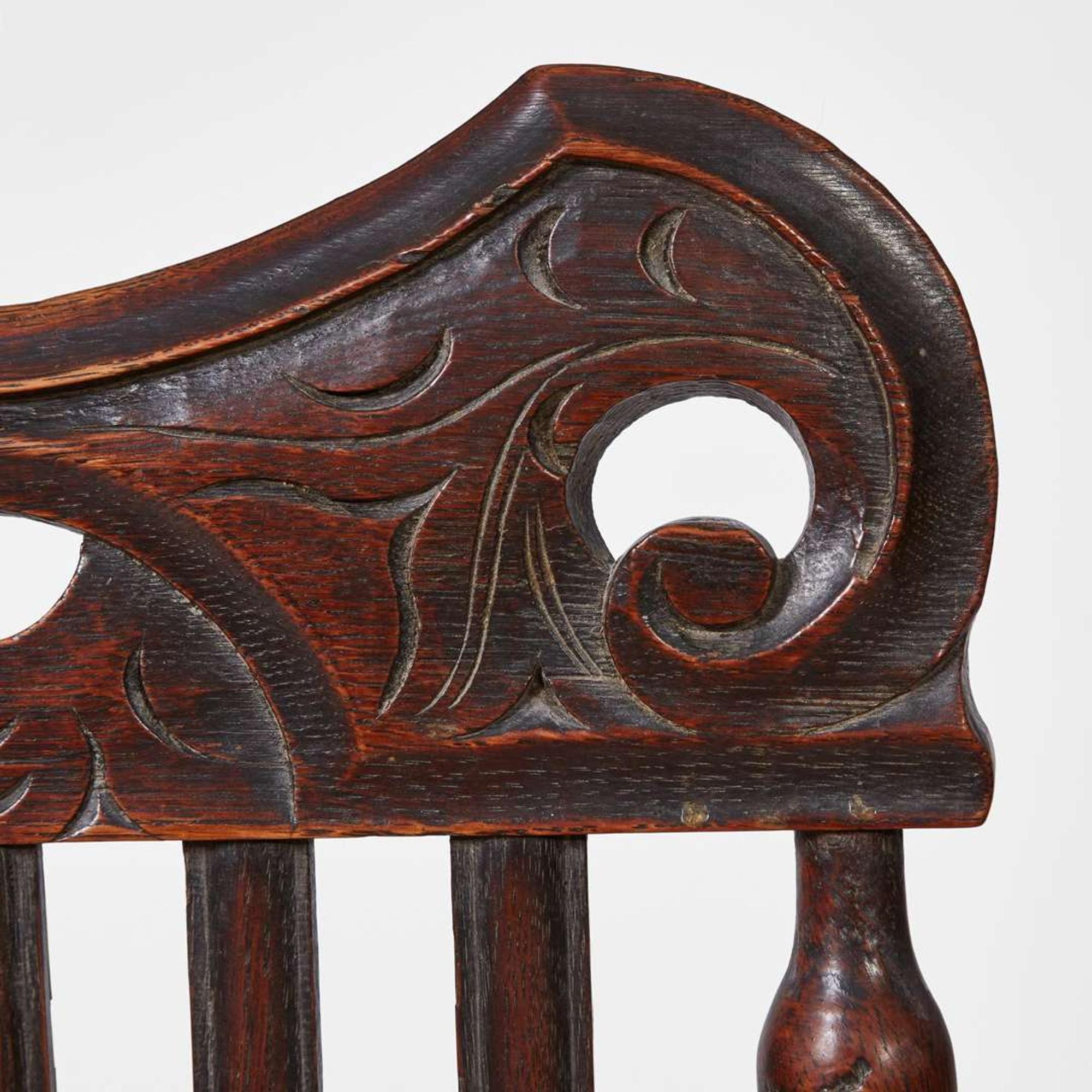 A group of three oak and walnut chairs 18th and late 19th / early 20th century