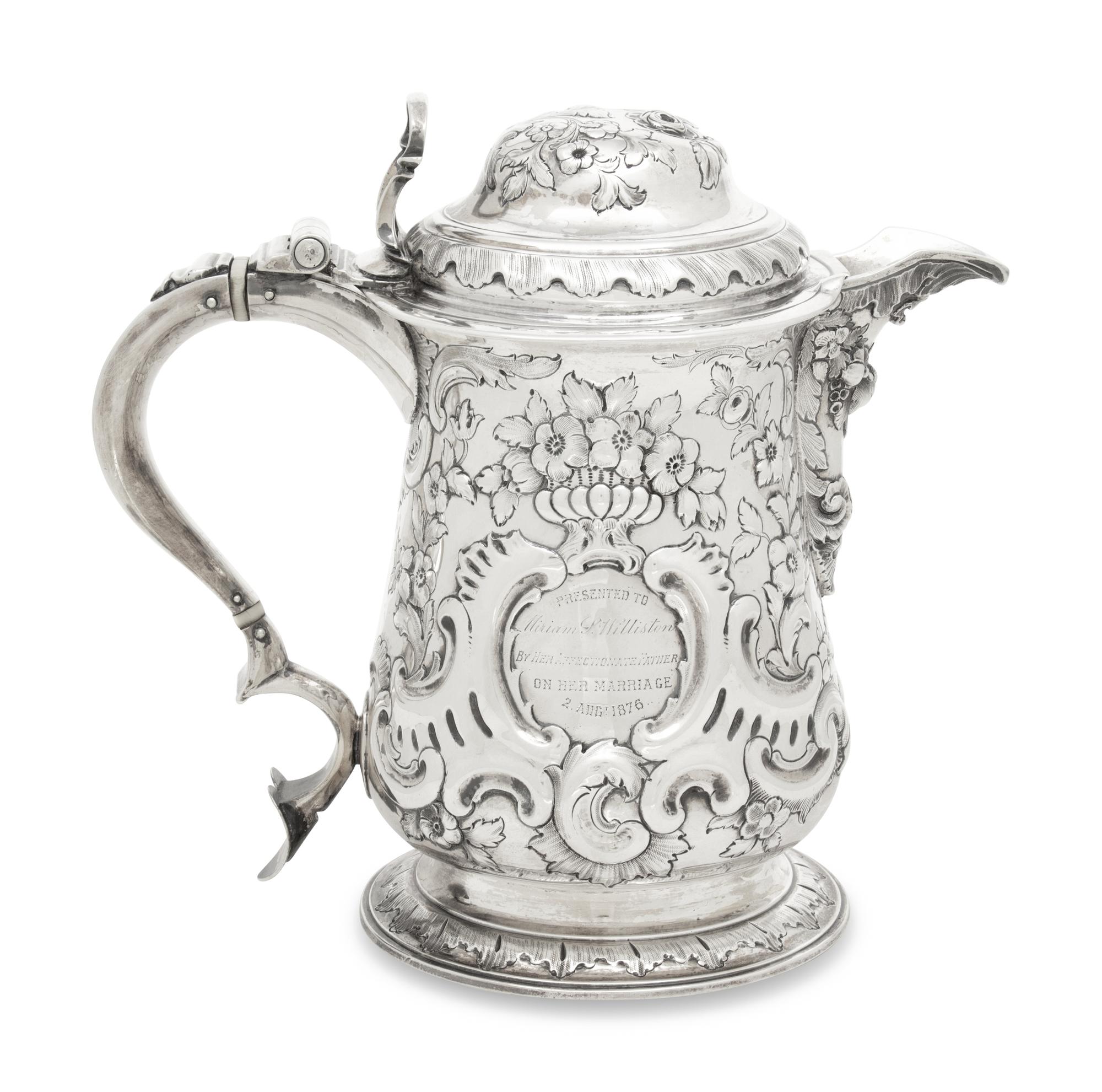A George II Silver Covered Tankard