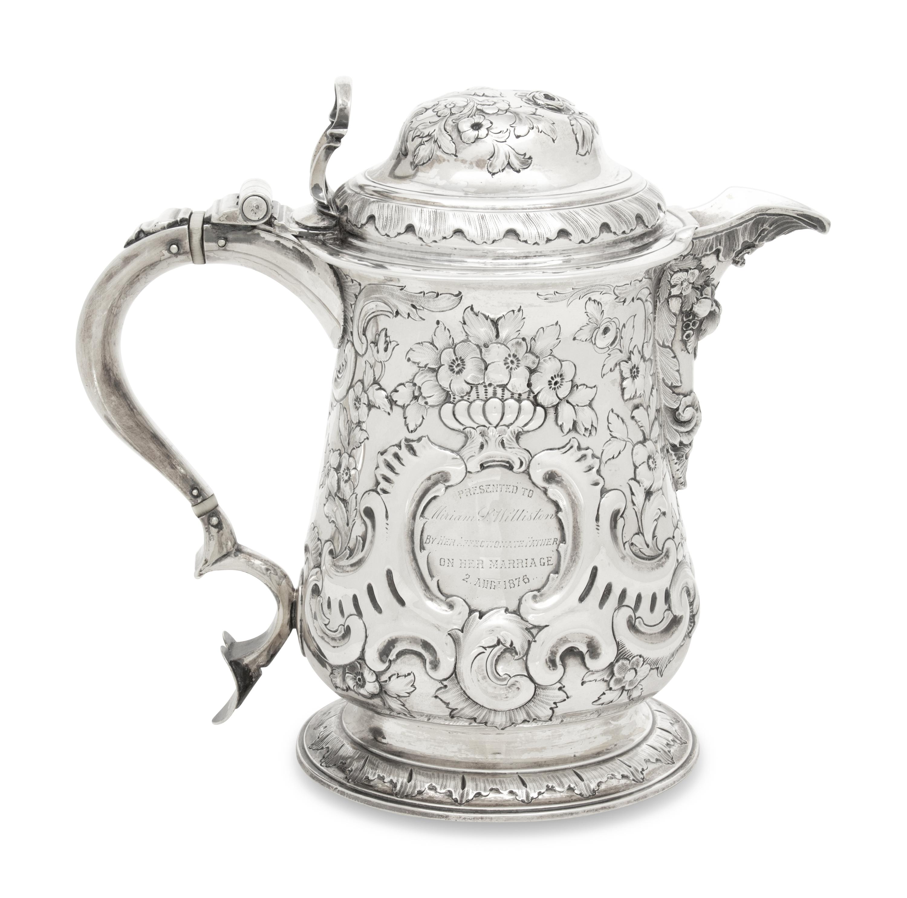 A George II Silver Covered Tankard