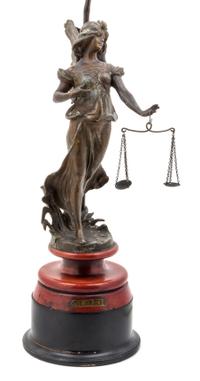A French Cast Metal Figure Height 13 1/2 inches. — FIRST HALF 20TH CENTURY