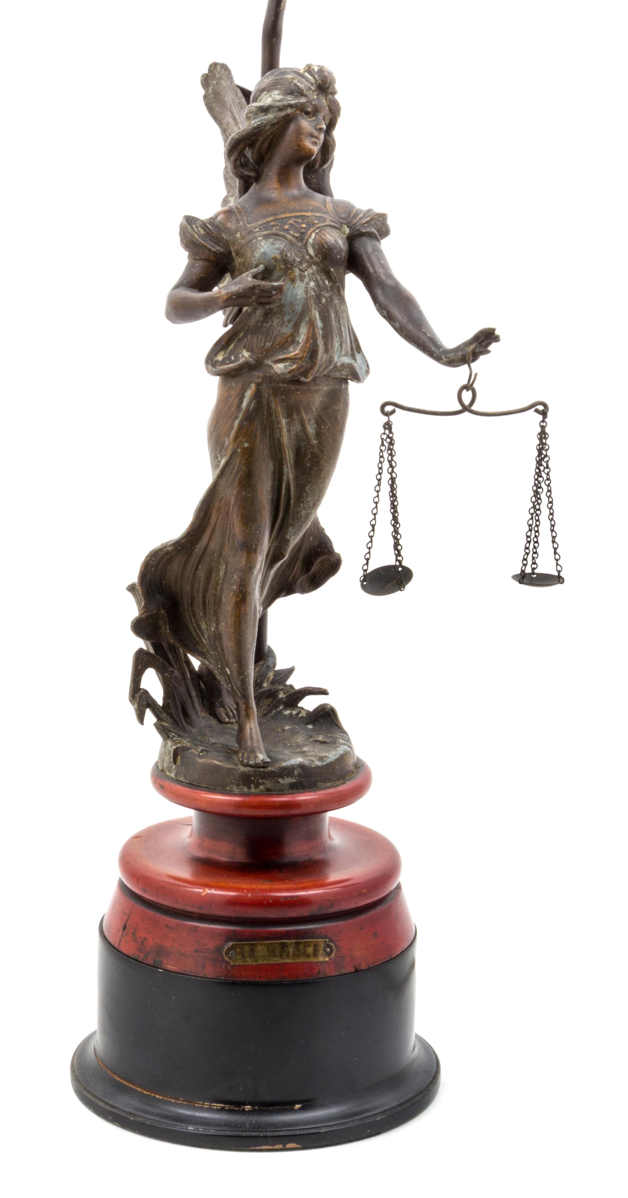 A French Cast Metal Figure Height 13 1/2 inches. — FIRST HALF 20TH CENTURY