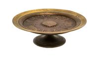 A Continental Bronze Tazza, Height 3 1/4 x diameter 10 3/8 inches.