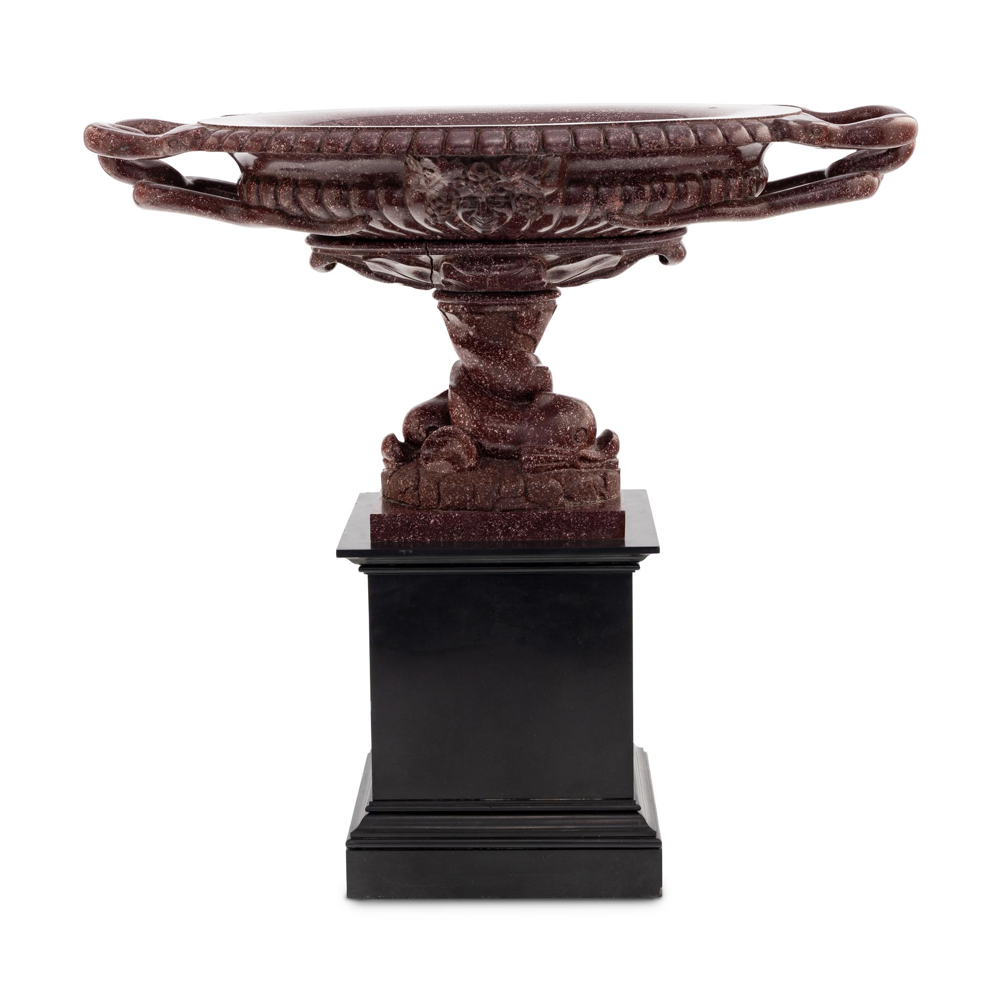 An Italian Carved Porphyry Tazza