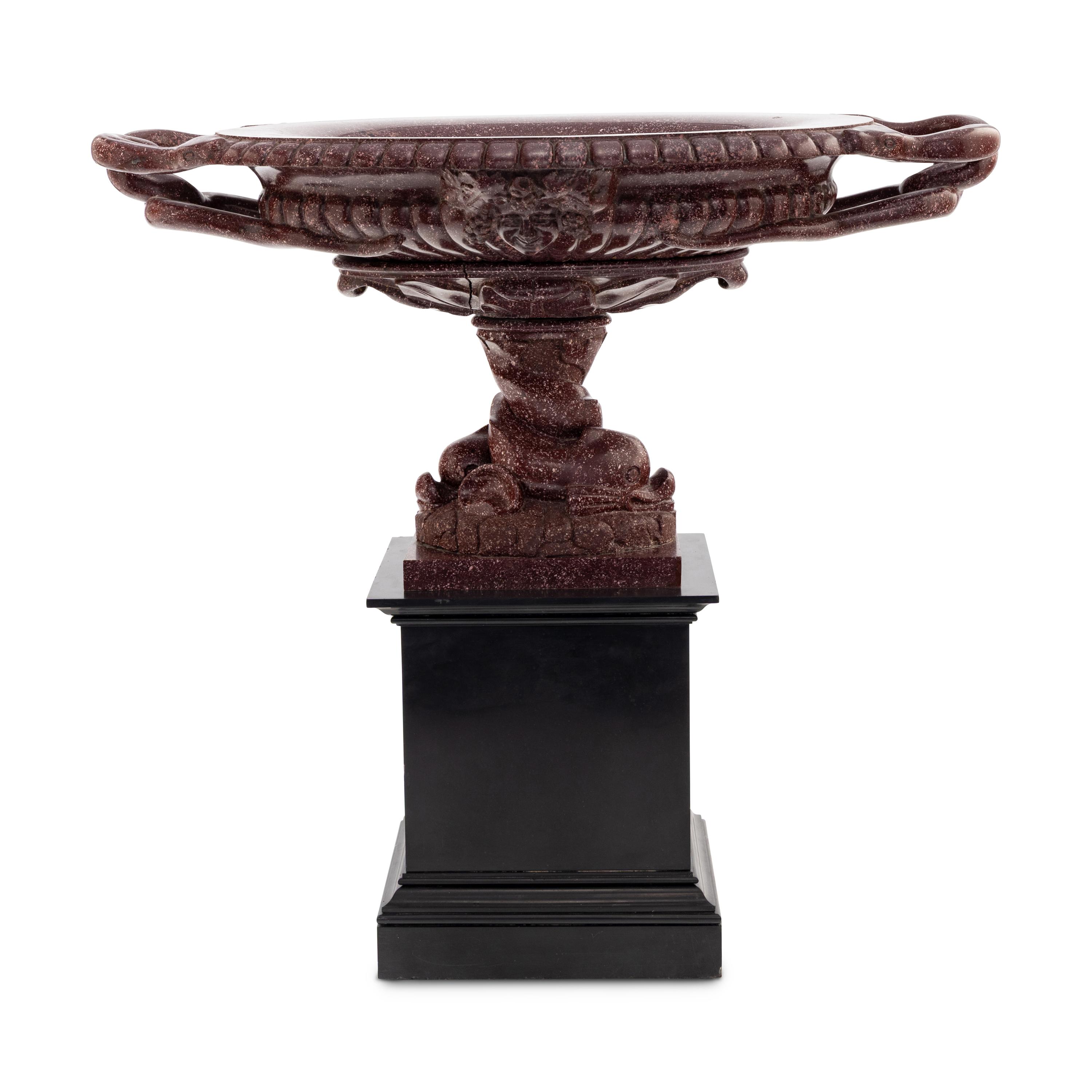 An Italian Carved Porphyry Tazza