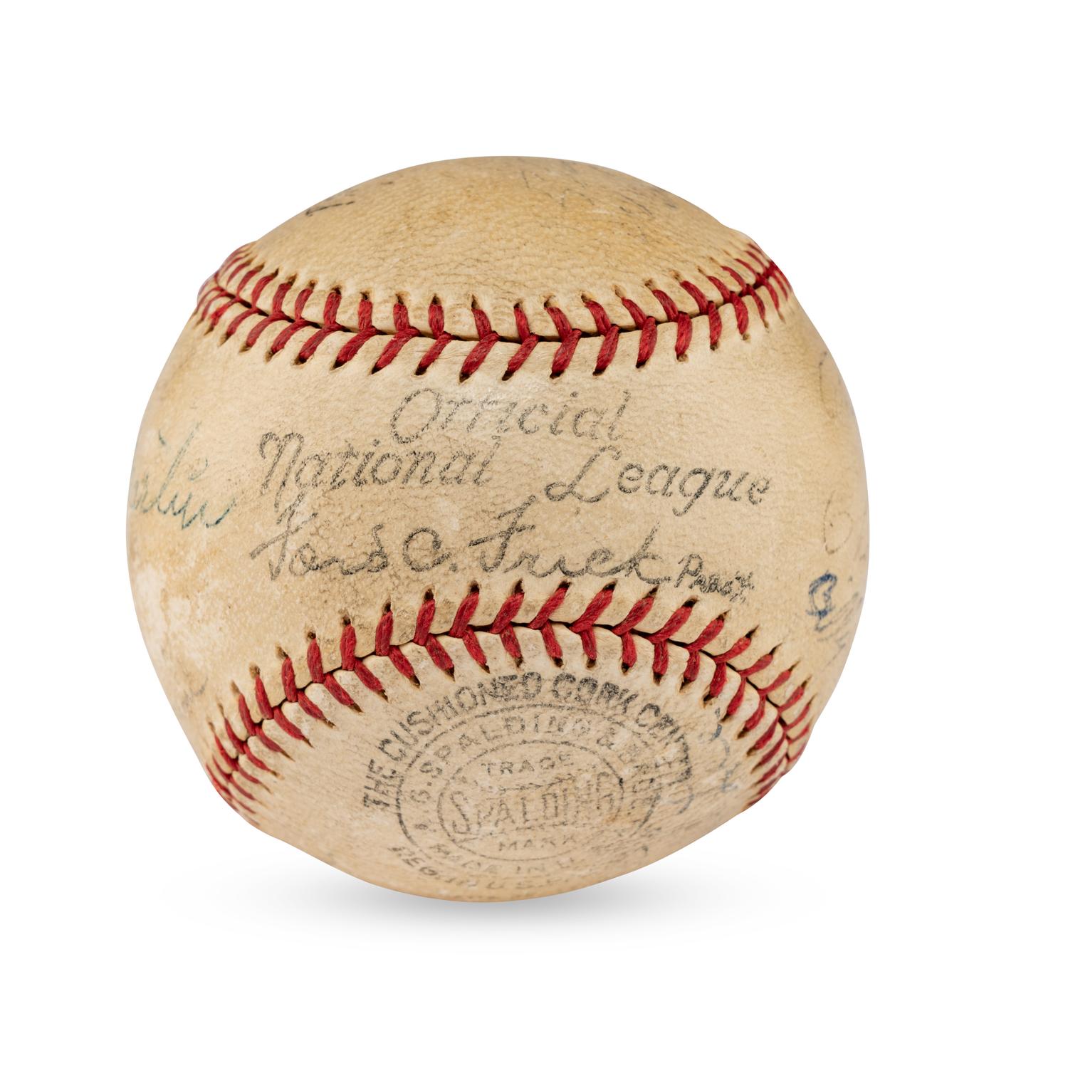 A 1936 Chicago Cubs and St. Louis Cardinals Multi Signed Autograph Baseball (Beckett Authentication Services)