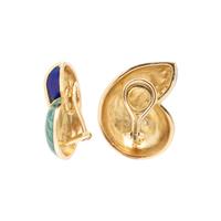 ENAMEL AND DIAMOND CLIP EARRINGS