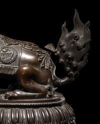 A Bronze Figure of a Fu Lion