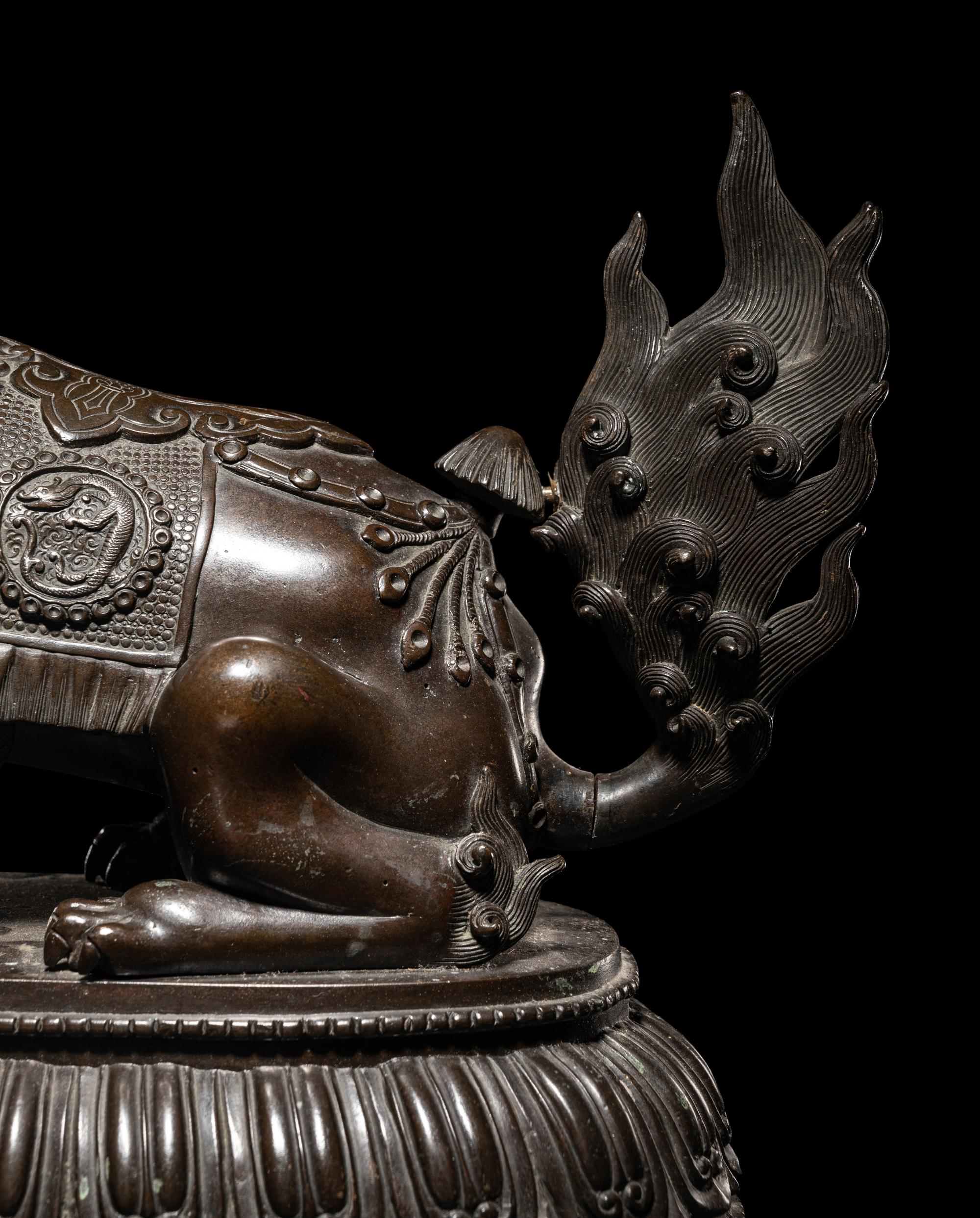 A Bronze Figure of a Fu Lion