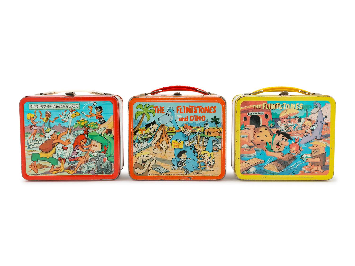 Three "Flintstones"-Themed Lunch Boxes