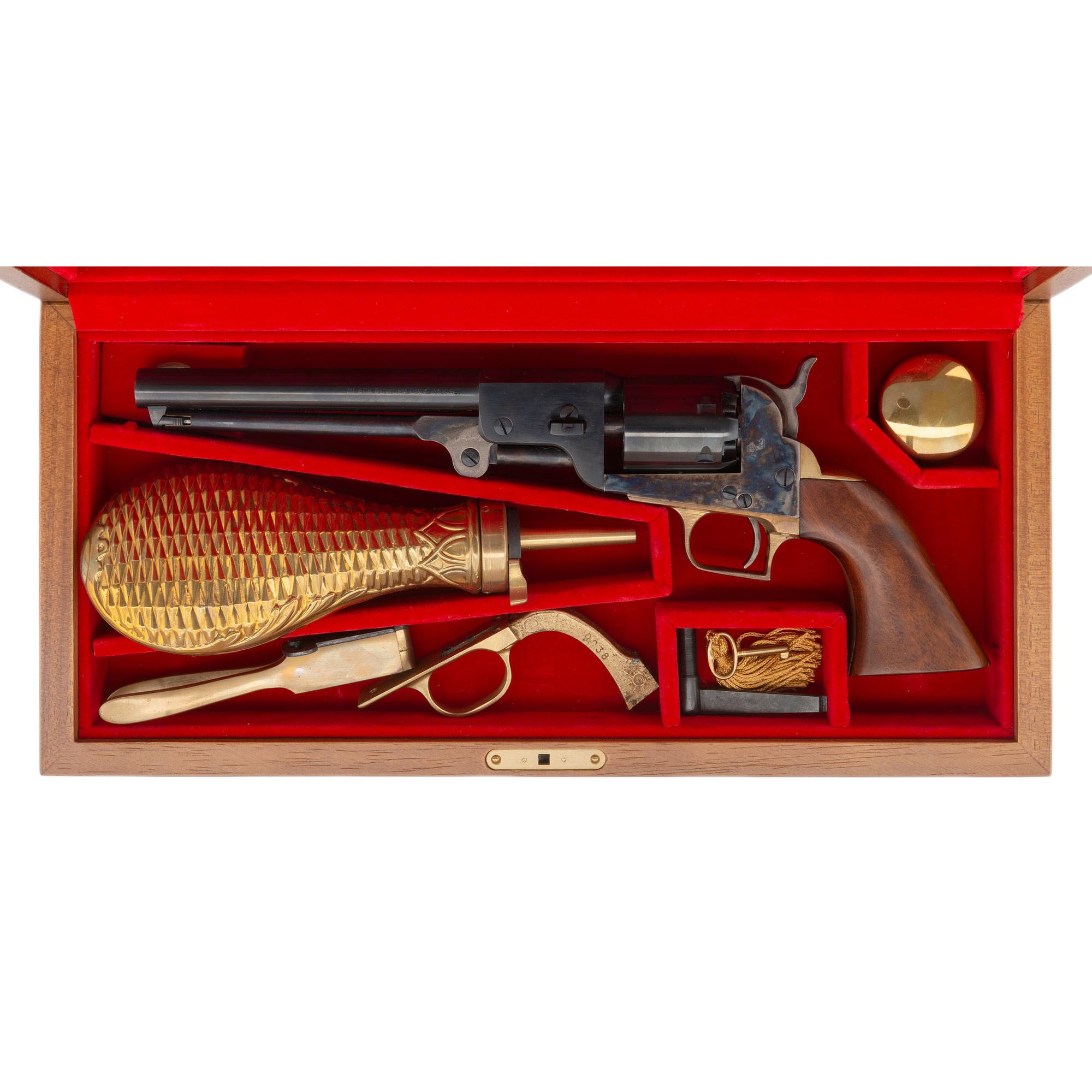 Cased Replica Dance Navy Percussion Revolver with Accessories