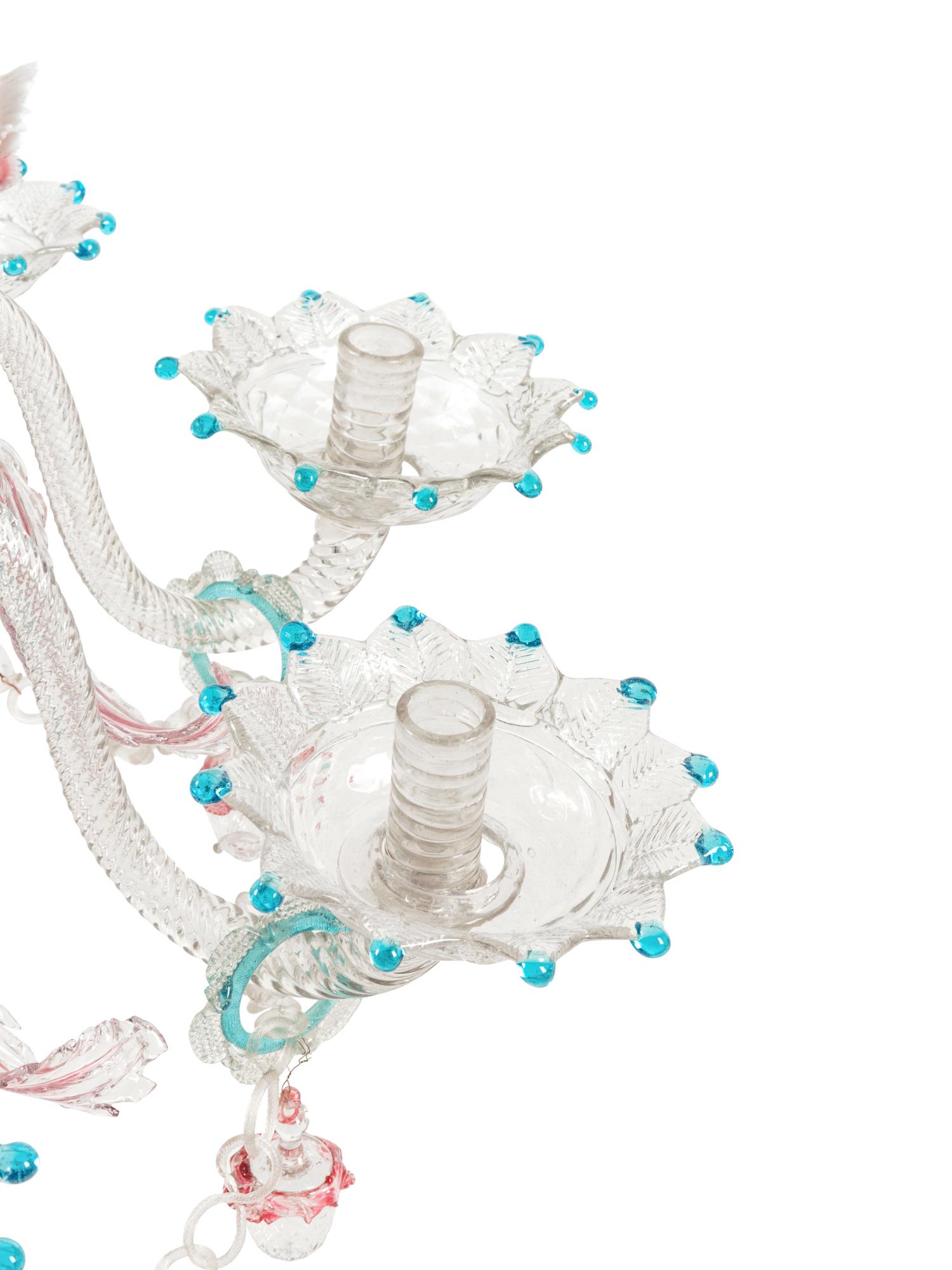 A Murano Glass Eight-Light Chandelier