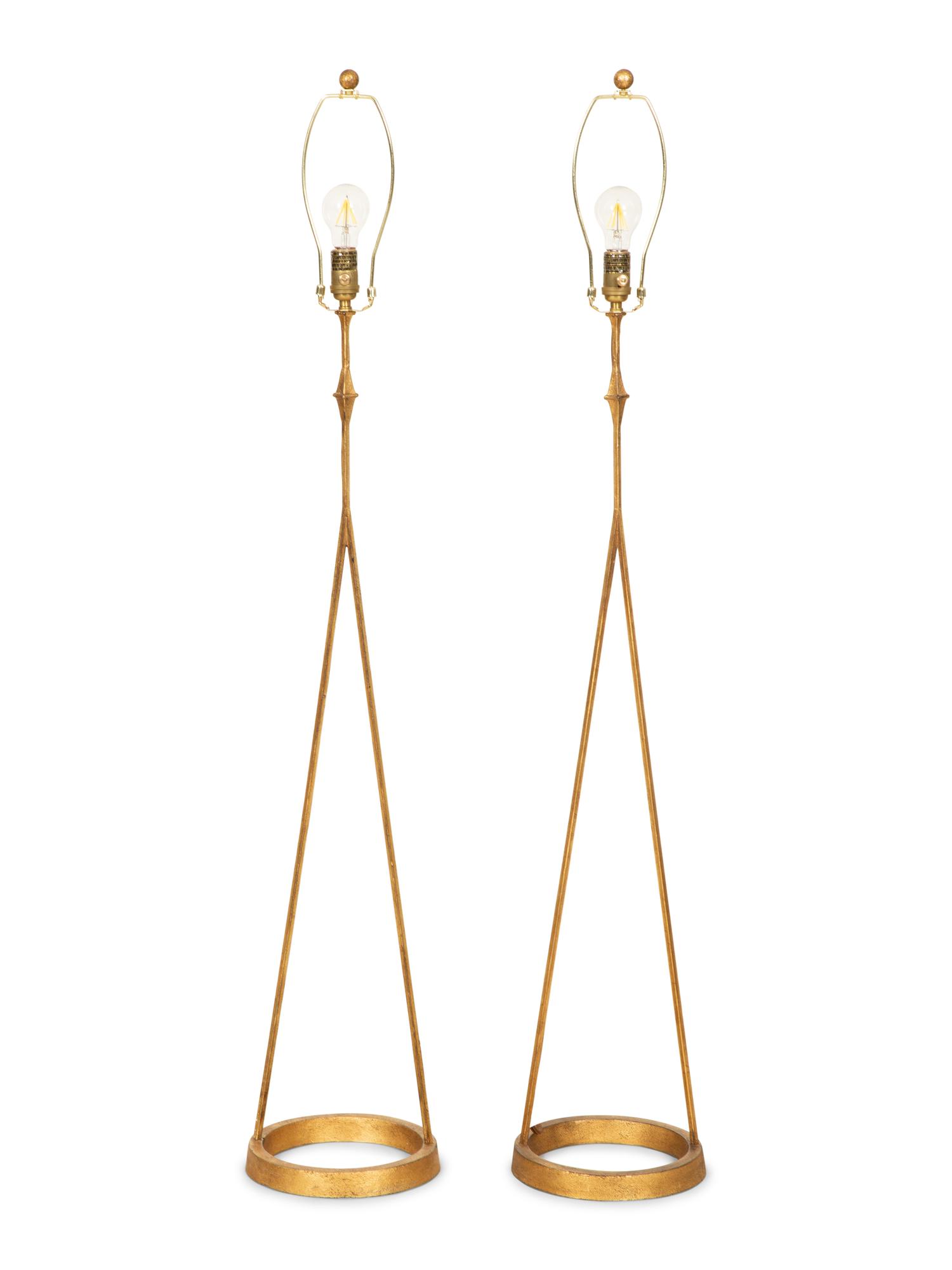 A Pair of Contemporary Metal Floor Lamps