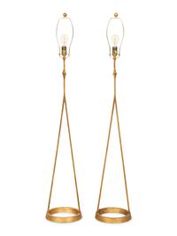 A Pair of Contemporary Metal Floor Lamps