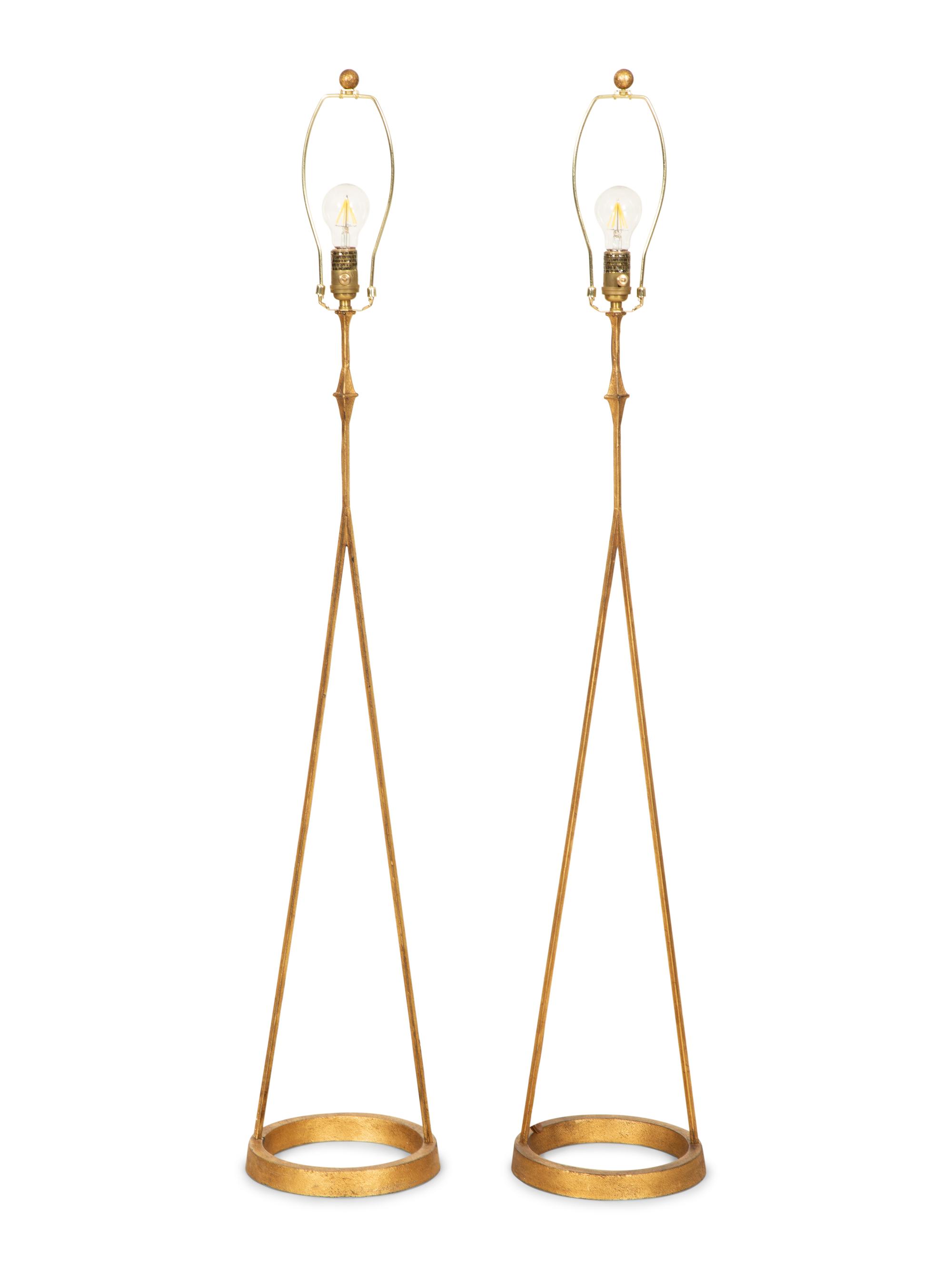 A Pair of Contemporary Metal Floor Lamps