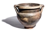 A Lucanian Black-Glazed Column Krater