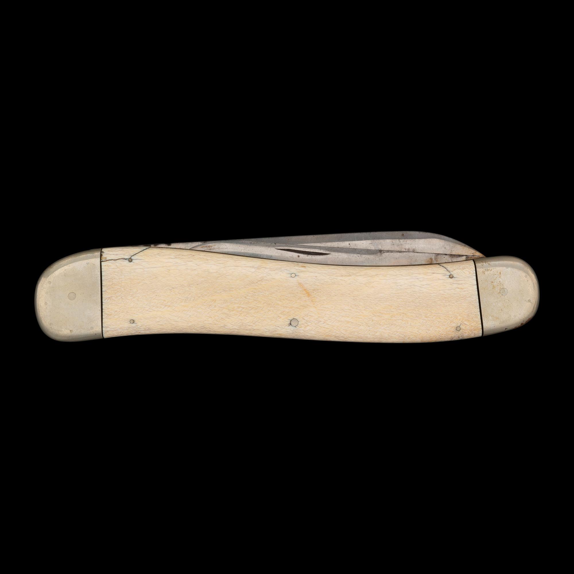 Massive Coquanoc Works Three-Bladed Folding Knife Possibly made for the 1876 Centennial Exposition in Philadelphia