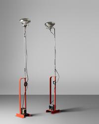 Pair of Toio Floor Lamps, FLOS, Italy