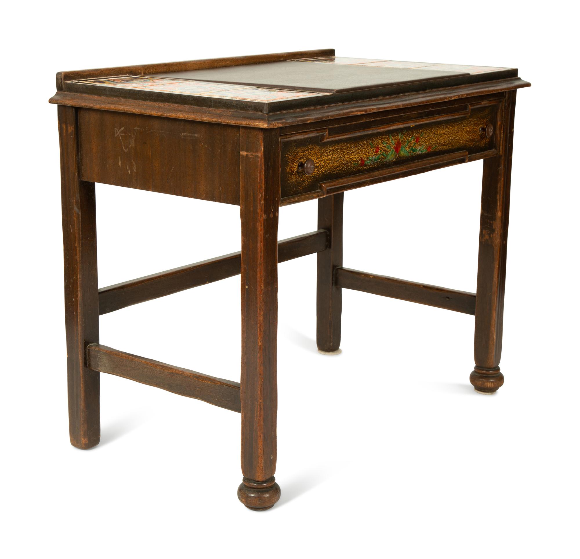 A Karpen Monterey Mahogany Writing Desk — 20TH CENTURY