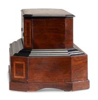 A Swiss Inlaid Mahogany Three-Cylinder Music Box