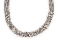 BICOLOR GOLD, AND DIAMOND COLLAR NECKLACE