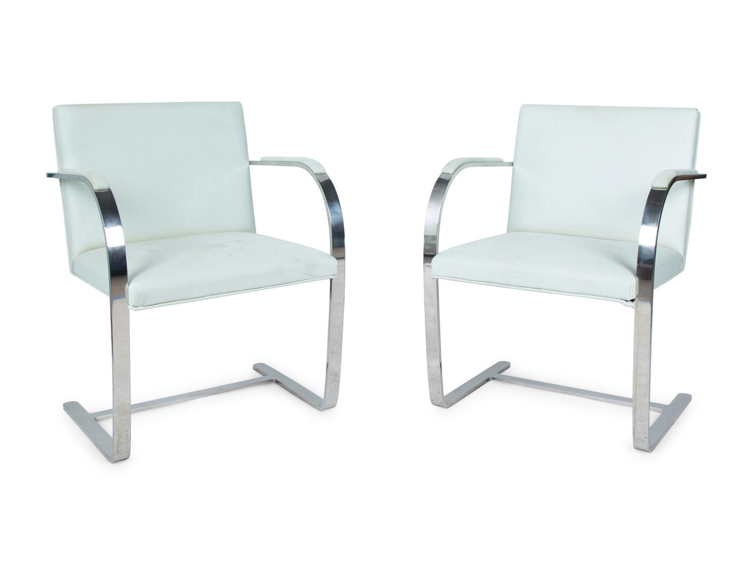 A Set of Eight Chrome Brno Chairs, Mies Van Der Rohe for Knoll International — 20TH CENTURY