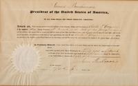 BUCHANAN, James (1791-1868). Partly printed appointment signed ("James Buchanan"), as President of the United States. Washington, D.C., 24 March 1857.