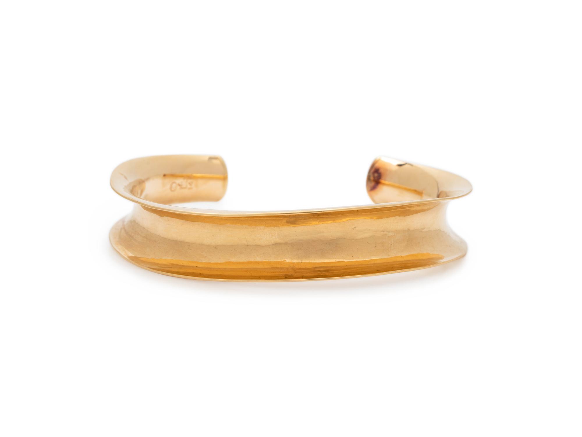 YELLOW GOLD CUFF BRACELET