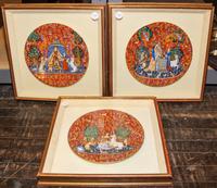 A Set of Three Haviland Limoges Porcelain Plates Diameter of plates 9 1/2 inches.