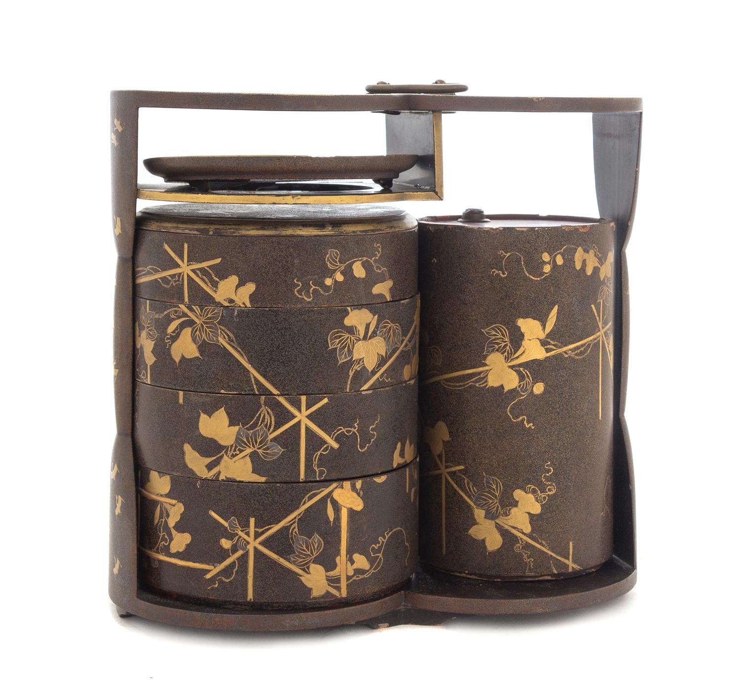 A Japanese Picnic Set Height 9 inches.
