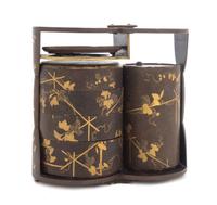 A Japanese Picnic Set Height 9 inches.