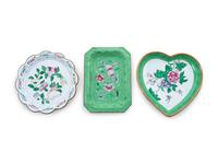Thirteen Chinese Canton Enamel on Metal Articles