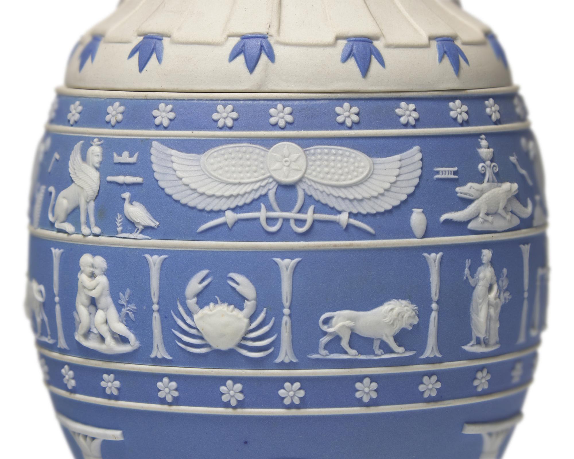A Wedgwood Jasperware Canopic Jar