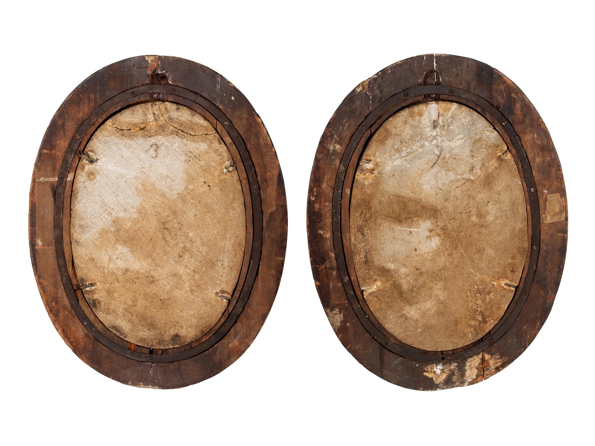 A Pair of Grand Tour Ceramic Bas Relief Plaques Depicting Roman Emperors