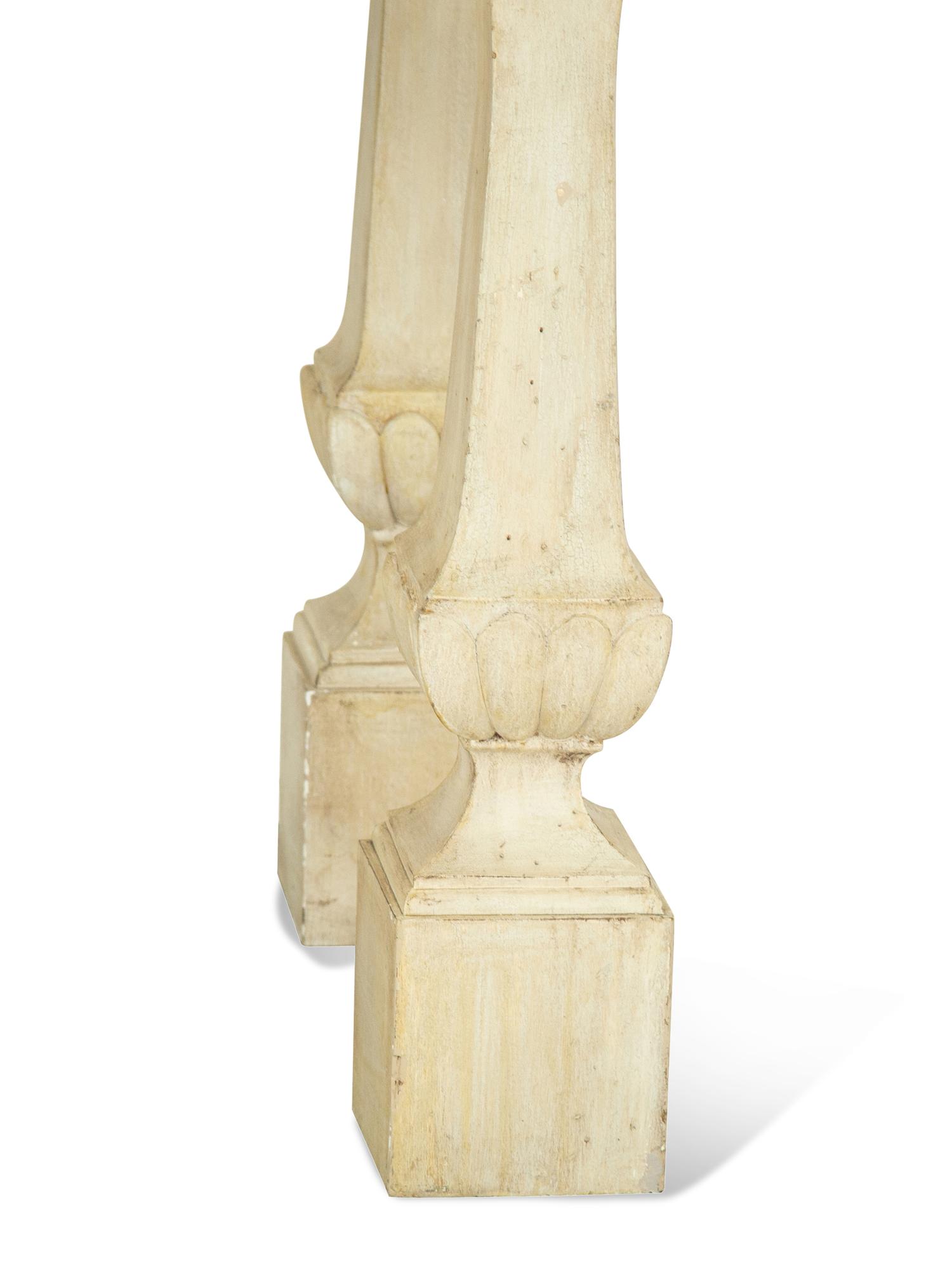 A Pair of Gustavian Style White-Painted Console Tables