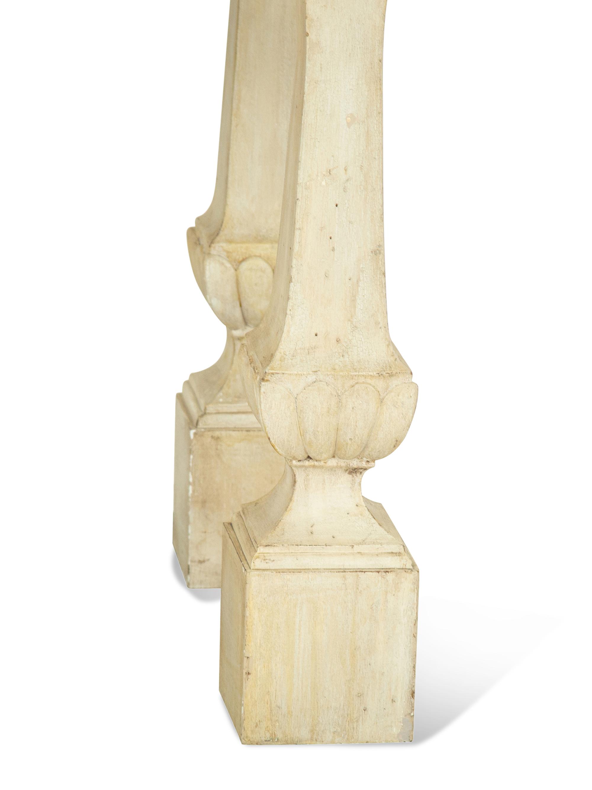 A Pair of Gustavian Style White-Painted Console Tables
