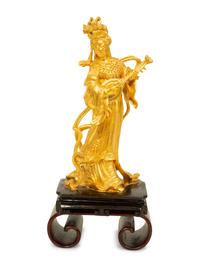 A Chinese Black and Gilt Lacquer Altar Shrine Cabinet — 20TH CENTURY