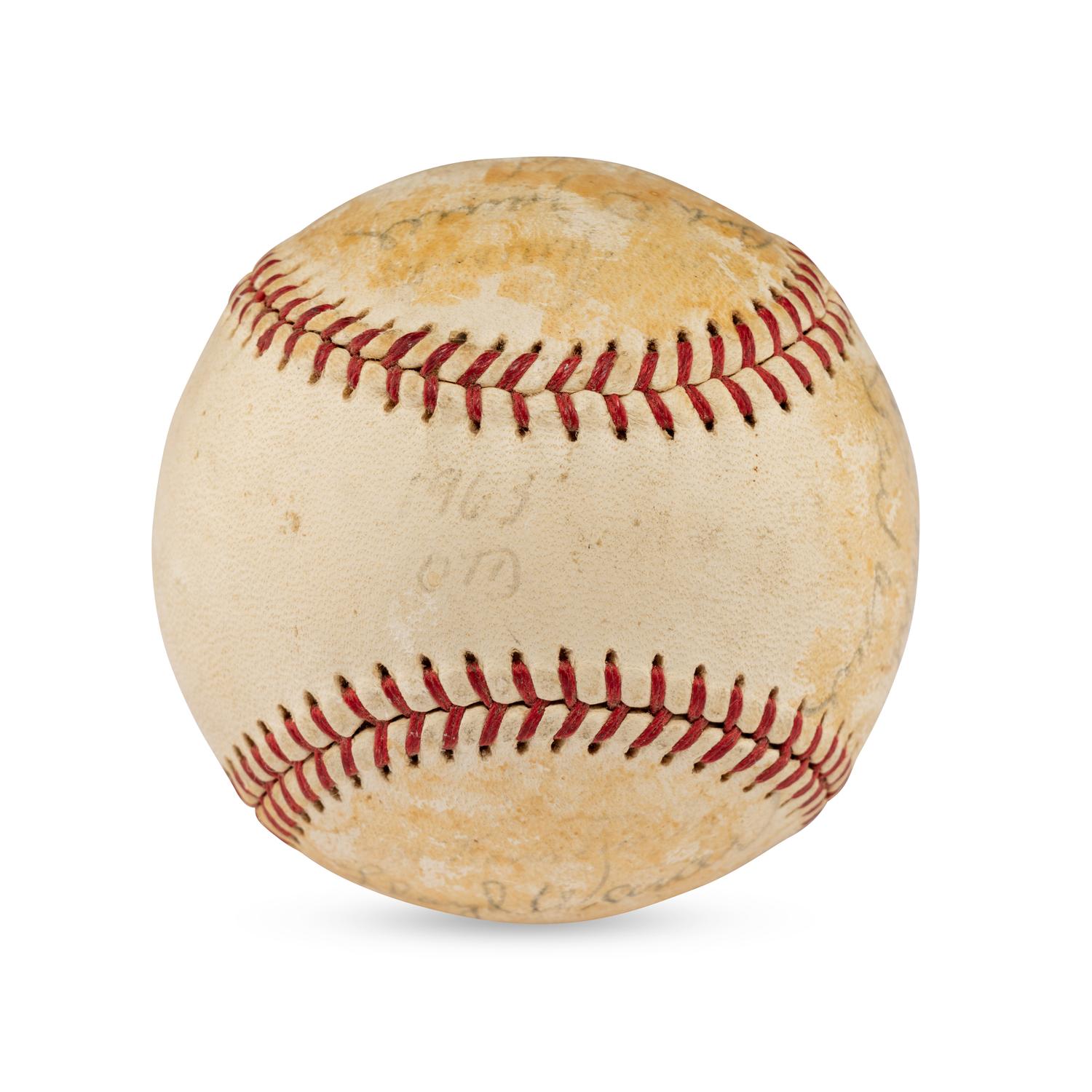 A Vintage Mulit Signed Autograph Baseball Featuring Hall of Famers and Notables (Beckett Authentication Services Letter of Authenticity)